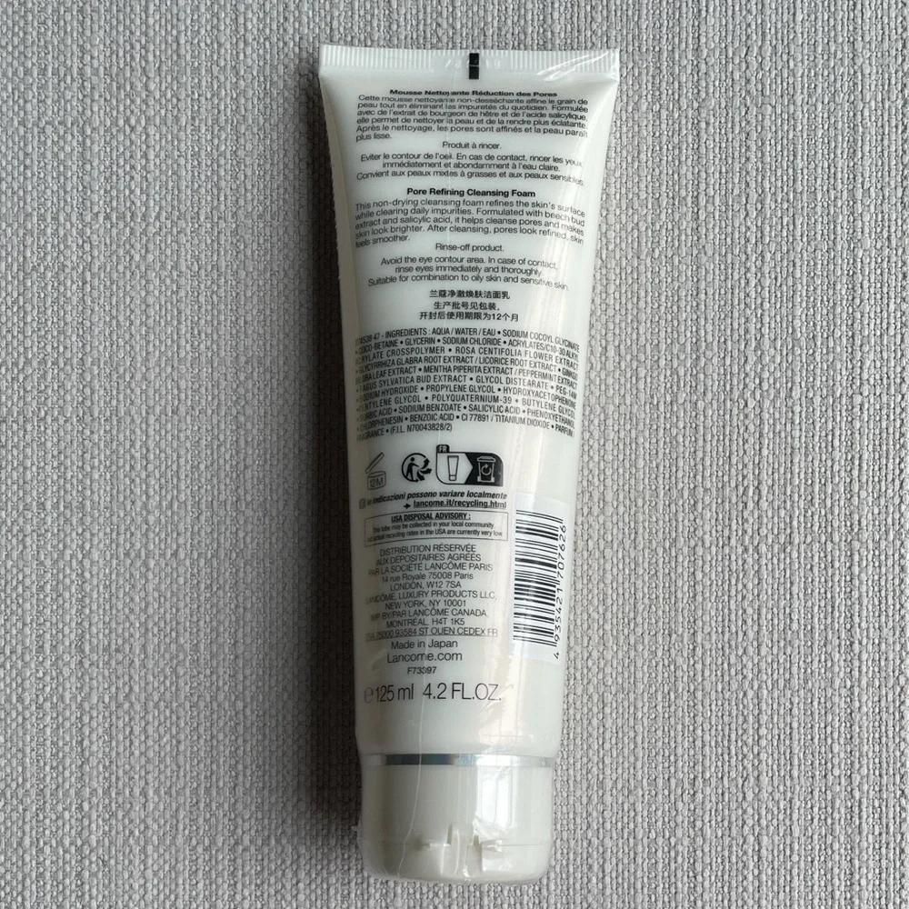 Lancome Clarifique pore refining Cleansing Foam